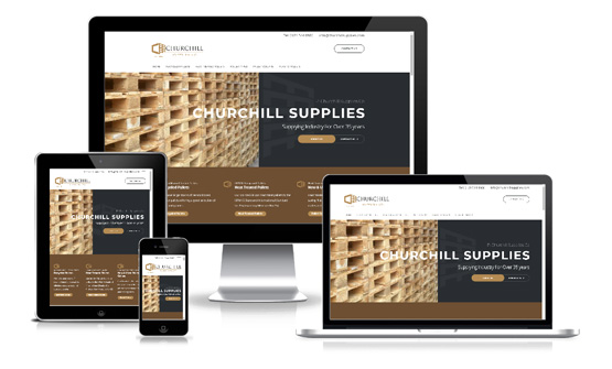 P Churchill Supplies Co - Web Designer Stoke on Trent
